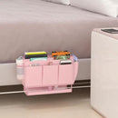 Bedside Caddy, Bed Organizer with 11 Pockets and Power Strip Holder, Versatile Bedside Storage Caddy for Home,Dorm,Bunk,Hospital,Crib Bed (2 Pack Pink) by CozyNest Decor