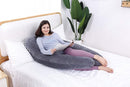 AS AWESLING Pregnancy Pillow, U Shaped Full Body Pillow, Nursing, Support and Maternity Pillow for Pregnant Women with Removable Velvet Cover (Grey) by TinyTreasures Baby Boutique