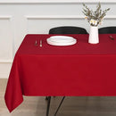 sancua Rectangle Tablecloth - 90 x 156 Inch - Water Resistant Spill Proof Washable Polyester Table Cloth, Decorative Fabric Table Cover for Dining Tables, Buffet Parties and Camping, Red by CozyNest Decor