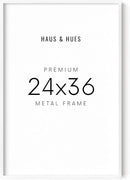 HAUS AND HUES 24x36 White Poster Frame - 24x36 Inch White Aluminum Frame for Large Photos by CozyNest Decor