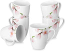VEWEET Coffee Mugs Set of 6, 11 OZ Coffee Cups Set with Handle, Floral Mug Sets Ceramic Cup Set for Kitchen, Microwave & Dishwasher Safe, Series ANNIE by CozyNest Decor