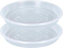 Plant Saucer 2 Pack of 14 inch, Clear Plastic Flower Plant Pot Saucer, Heavy Duty Plant Drip Trays Saucers for Indoor, Plant Water Tray for Planters by GreenHaven Gardens