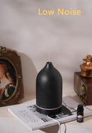 VIVITEST Diffusers for Home, 200ML Stone Essential Oil Diffuser, Ceramic Oil Diffuser,Ultrasonic Aromatherapy for Office (Black) by TinyTreasures Baby Boutique