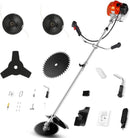 COOCHEER 4 in 1 Brush Cutter Gas Powered,58cc Weed Wacker Gas Powered, 2 Cycle Straight Shaft String Trimmer Grass Cutter Machine for Lawn and Garden Care Trimming, Orange by GreenHaven Gardens