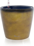 Dexceder 11x10 Inches Self Watering Planter Indoor Outdoor, Inner Pot Design, Thickened Table Flower Plant Pot with Water Level Indicator (Yellow Brown Gradient) by CozyNest Decor