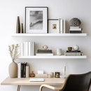 LaVie Home Floating Shelves, 36 Inch Wall Shelf Set of 2, Hanging Shelf with Invisible Brackets, Wall Decor for Bathroom, Bedroom, Living Room, Kitchen Storage, Modern White by CozyNest Decor