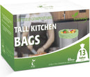 100% Compostable Trash Bags, 13 Gallon, 49.2 Liter, 0.91 Mils, 65 Count Kitchen Tall Food Scrap Compost Bags for Tall Kitchen Trash Cans with Europe EN13432 Certified by GreenHaven Gardens