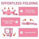 Collapsible Baby Bathtub for Newborns to Toddler with Real-time Temp Monitor & Floating Cushion,Portable Travel Tub for 0-36 Month, Foldable Baby Bath Tub for Infants Girl (Pink) by TinyTreasures Baby Boutique