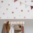 Boho Polka Dot Wall Decals Pink Dots Wall Sticker for Kids Baby Girls Living Room Bedroom Playroom (6 Sheets) by TinyTreasures Baby Boutique