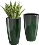 QCQHDU 21 inch Tall Planters for Indoor & Outdoor Plants, 2 Pack Sturdy Plant-Flower-Tree Pots for Front Porch Patio Deck Living Room Decor by GreenHaven Gardens