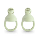 mushie Silicone Baby Fresh Fruit & Food Feeder Pacifier | 6 Months+ (Sage) by TinyTreasures Baby Boutique