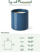 LE TAUCI 12 Inch Pots for Plants, Ceramic Large Plant Pot for Indoor Plants, Mid-Century Modern Flower Planter Pots with Drainage Hole and Removable Plug, Round Planter Pot, Reactive Glaze Blue by CozyNest Decor