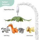 The Peanutshell Crib Mobile for Boys or Girls - White Musical Baby Crib Mobile with 12 Lullabies, Jungle Animal, Baby Safari Animals Nursery Decor by TinyTreasures Baby Boutique