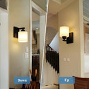 Matte Black Milk Glass Wall Sconces, 1 Pack Hardwired Indoor Wall Light Fixtures for Living Room, Hallway, Bedroom, Ceramic E26 Sockets (Bulbs Not Included) by CozyNest Decor