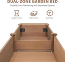 Raised Garden Bed with Legs Outdoor,Elevated Garden Box,Storage Shelf, Protective Liner for Backyard,Patio,Balcony,80x23x30in (Brown) by CozyNest Decor