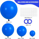 RUBFAC 129pcs Dark Blue Balloons Different Sizes 18 12 10 5 Inch for Garland Arch for Birthday Gender Reveal Baby Shower Graduation Party Decoration by TinyTreasures Baby Boutique