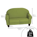 Children's Factory As We Grow Toddler Sofa, Flexible Seating for Daycare or Preschool, Kids Reading Couch, Playroom Furniture, Sage by CozyNest Decor