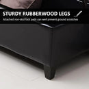 HOMCOM 51" Ottoman Storage Bench, Faux Leather Storage Chest with Lift Top, Tufted Ottoman for Living Room, Entryway, Black by CozyNest Decor