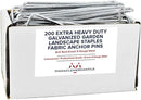 Pinnacle Mercantile 200 Pack Galvanized Garden Stakes Landscape Staples Extra Heavy Duty Sod Ground Anchors Anti Rust 6 inch Metal Pins 9 Gauge USA Made by CozyNest Decor