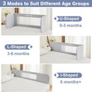 Ciilee Baby Bed Rail for Toddlers Extra Large 72.83" L Kids Rails Guard for Twin, Full, Queen, King Bed Adjustable Children Side Railing Safety Bedrail Foldable Barandas para Camas de Niños (Grey by TinyTreasures Baby Boutique