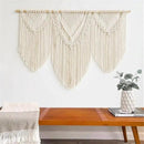 large macrame wall hanging - Boho Tapestry Macrame Wall Decor Art- Chic Bohemian Handmade Woven Tapestry Home Decoration for Bedroom Living Room Apartment Wedding Party - 43"x32" (Beige-Triangle) by CozyNest Decor