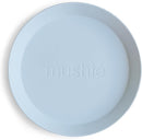 mushie Round Dinnerware Plates for Kids | Made in Denmark, Set of 2 (Powder Blue) by TinyTreasures Baby Boutique
