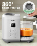 Bear Baby Food Maker with Two Layer Steam Baskets, Multifunction Baby Food Processor Steamer Puree Blender, Baby Food Mill with Bottle Warming Sterili-zing Auto Cleaning Function, BPA-Free, White by TinyTreasures Baby Boutique