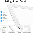 TOHETO A4 Light Board with Bag for Diamond Painting, Super Bright Magnetic Light Pad with Side Buttons, Lightbox for Tracing and Drawing, Corded Light Table for Sketching, Weeding Vinyl (White) by TinyTreasures Baby Boutique