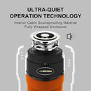 Garbage Disposal 1 HP Ultra Quiet Intelligent Auto-Reverse Function Continuous Feed Food Waste Disposer with Power Cord Easy install, AC Motor Stainless Steel Grind 1 Horsepower (MAX-6) by CozyNest Decor