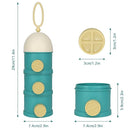 Accmor Formula Dispenser On The Go, 3 Layers Stackable Formula Container to Go, Non-Spill Portable Milk Powder Baby & Kids Snack Container, Green by TinyTreasures Baby Boutique
