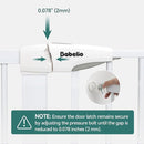 Babelio Baby Gate with Adjustable Cat Door,29-43" Auto Close Durable Pet door for Stairs,Doorways and House,Pressure Mounted,Easy Install,Effortless Walk Thru,White by TinyTreasures Baby Boutique