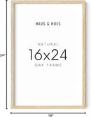 HAUS AND HUES 16x24 Frame - Light Wooden Picture Frame, Set of 1 (Beige) by CozyNest Decor