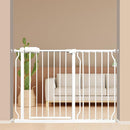 Extra Wide Baby Gate 43.5-48 Inch, Pressure Mounted No Drilling, Heavy Duty Metal for Stairs & Doorways, Indoor Safety Gate for Kids and Dogs, White by TinyTreasures Baby Boutique