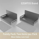 2-Pack Magnetic Spice Rack for Refrigerator and Microwave - Portable 6" Deep Magnetic Shelves for Classroom Kitchen Garage - Strong Magnetic Hold, Metallic Gray, Max 20LB Capacity by CozyNest Decor