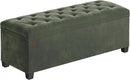 SONGMICS Velvet Storage Ottoman Bench, Foot Rest with Legs, 15.7 x 43 x 15.7 Inches, End of Bed Bench, Storage Chest, Load up to 660 lb, for Living Room, Bedroom, Entryway, Forest Green ULSF089C01 by CozyNest Decor