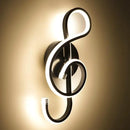 XEYOU 22W Modern Wall Sconce Lighting Indoor LED Creative Wall Light Fixture Music Symbol Art Decoration Wall Lamp for Living Room Bedroom Stair Corridor, Black 3000K by CozyNest Decor