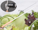 17-Inch 24 Pack Long Flat BBQ Skewers, HONSHEN 3/8 Inch Stainless Steel Wide Blade with hardwood Handle barbecue skewers for Grilling Meat,Chicken,Shrimp,Vegetables (17Inch Flat BBQ Skewers 24p) by GreenHaven Gardens