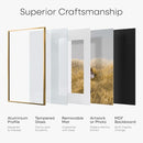 Homeforia 16x16 Picture Bronze Frame, High End Metal 16 x 16 Square Poster Frame with Mat 12 x 12 Photo, 16x16 Brass Frame Matted to 12x12 Print, 16by16 Thin Frames, Tempered Glass, Wall Kit, Set of 1 by CozyNest Decor