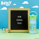 Zak Designs Harmony Bluey Kid Water Bottle for Travel or At Home, 14oz Recycled Stainless Steel is Leak-Proof When Closed and Vacuum Insulated (Bluey, Bingo, Muffin) by TinyTreasures Baby Boutique