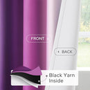 HOMEIDEAS Purple Ombre Blackout Curtains, 52 X 96 Inch Length Gradient Color Room Darkening Curtains with Grommet Thermal Insulated Window Drapes for Living Room, Bedroom, 2 Panels by TinyTreasures Baby Boutique