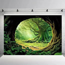 FENDROM Tree Cave Tapestry,Misty Forest Fairy Tale Wall Hanging Natural Jungle Sunshine Through Scenery Aesthetic tapestries for Living Room Bedroom Office Spring Decoration by CozyNest Decor