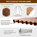 Wind Chimes Outdoor Large Deep Tone, 44 Inch Sympathy Wind Chime Outdoor, Memorial Wind-Chime with 6 Tuned Tubes, Elegant Chime for Garden, Patio, Balcony and Home Decor, Rose Gold by CozyNest Decor