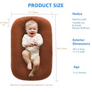 Baby Lounger for Newborn,Baby Nest for Newborn Soft Cotton Breathable for Playtime & Relaxation,Flat Babies Essentials Gifts Newborn Lounger for Boys & Girls 0-12 Months(Coffee) by TinyTreasures Baby Boutique