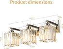 Modern Bathroom Vanity Light 3-Lights Chrome Crystal Bathroom Wall Light Vanity Light Fixtures，20.47-inch Modern Minimalist Design by CozyNest Decor