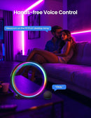 Smart LED Table Lamp, RGB+IC Lighting, Color Changing Night Light, Music Sync, DIY Mode, Stepless Dimming, App & Voice Control (2.4GHz WiFi), Works with Alexa & Google, for Bedroom & Gaming by TinyTreasures Baby Boutique