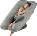 Amagoing Cooling Pregnancy Pillow for Sleeping, 55 inch U Shaped Full Body Maternity Pillow Support for Back, Hip, Belly, Legs for Pregnant Women, Removable Cooling Cover, Pregnant Women Must Have by TinyTreasures Baby Boutique