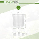 4/5/6/7 Inch Clear Nursery Pots for Plants with Sacuers 15 Pack, Plastic Flower Pots with Drainage Holes, Variety Pack Seedlings Garden Pot for Indoor Outdoor (4 inch) by GreenHaven Gardens