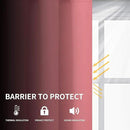 Easy-Going Blackout Curtains for Bedroom, Solid Thermal Insulated Grommet and Noise Reduction Window Drapes, Room Darkening Curtains for Living Room, 2 Panels (52x46 in,Pink) by CozyNest Decor