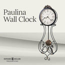 Howard Miller Paulina Wall Clock, Gray Finishes with Golden Pendulum & Quartz Movement, Classic Round White Dial with Roman Numeral Perfect for Home Decor, Living Room & Office Wall Mount by CozyNest Decor
