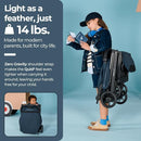 Inglesina Quid³ Stroller, Astral Blue - Compact Reclining Travel Stroller for Baby & Toddler 0-55 lbs, One Hand fold, Car seat Compatible, Airplane Overhead, Lightweight, Foldable, XL UPF 50+ Canopy by TinyTreasures Baby Boutique